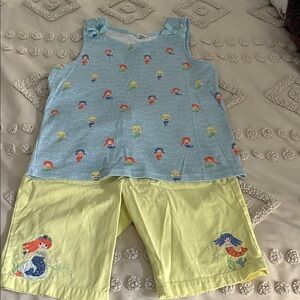 Gymboree Blue and Yellow mermaid set